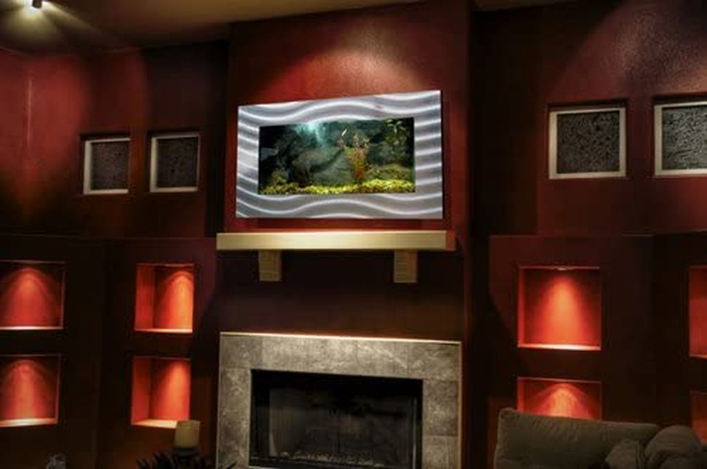 Aa-Skyline-Bsilver 2.0 Wall Mounted Aquarium Brushed Silver